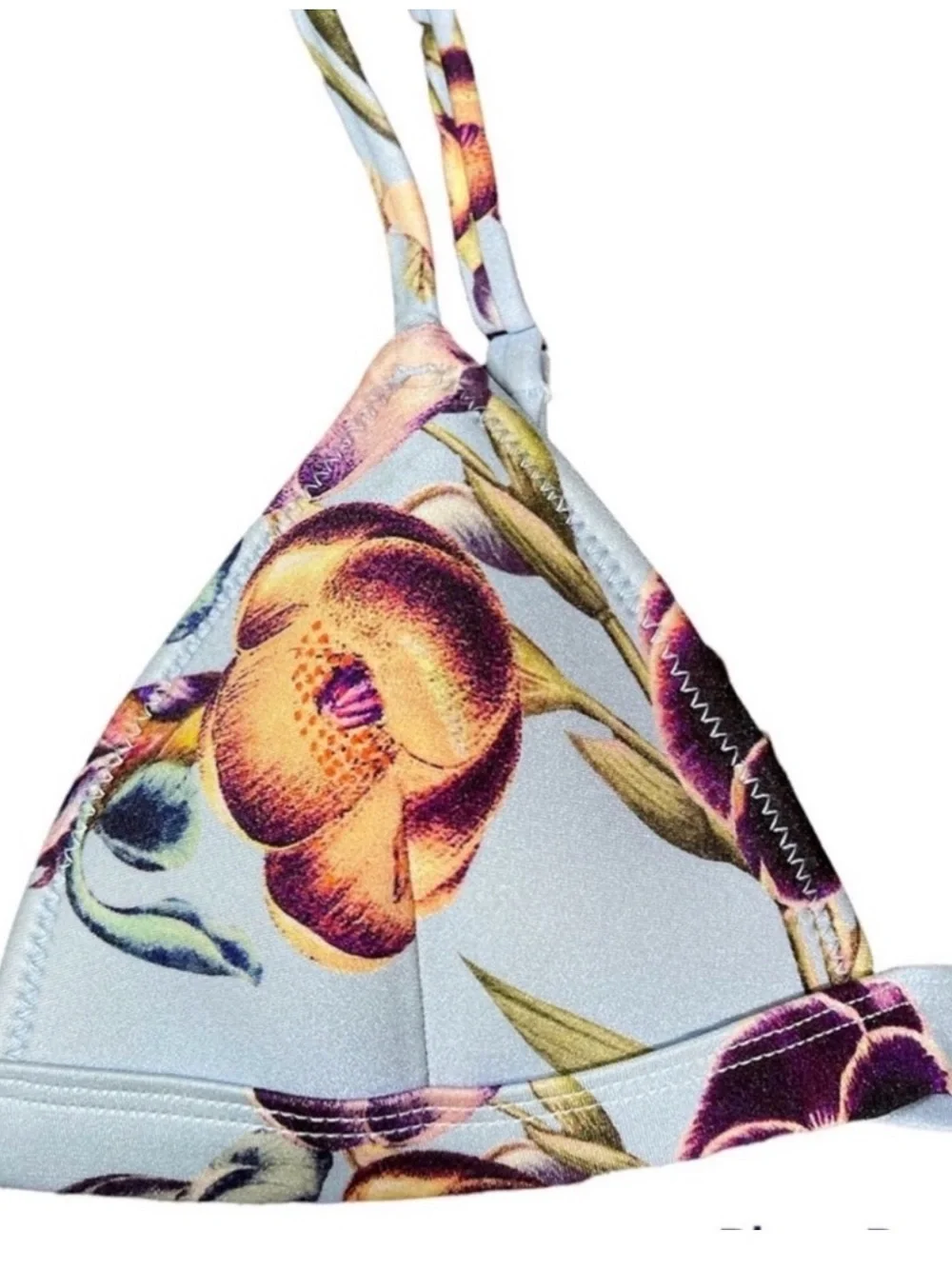 Triangl Delilah Neoprene Baby Blue Floral Bikini Set S